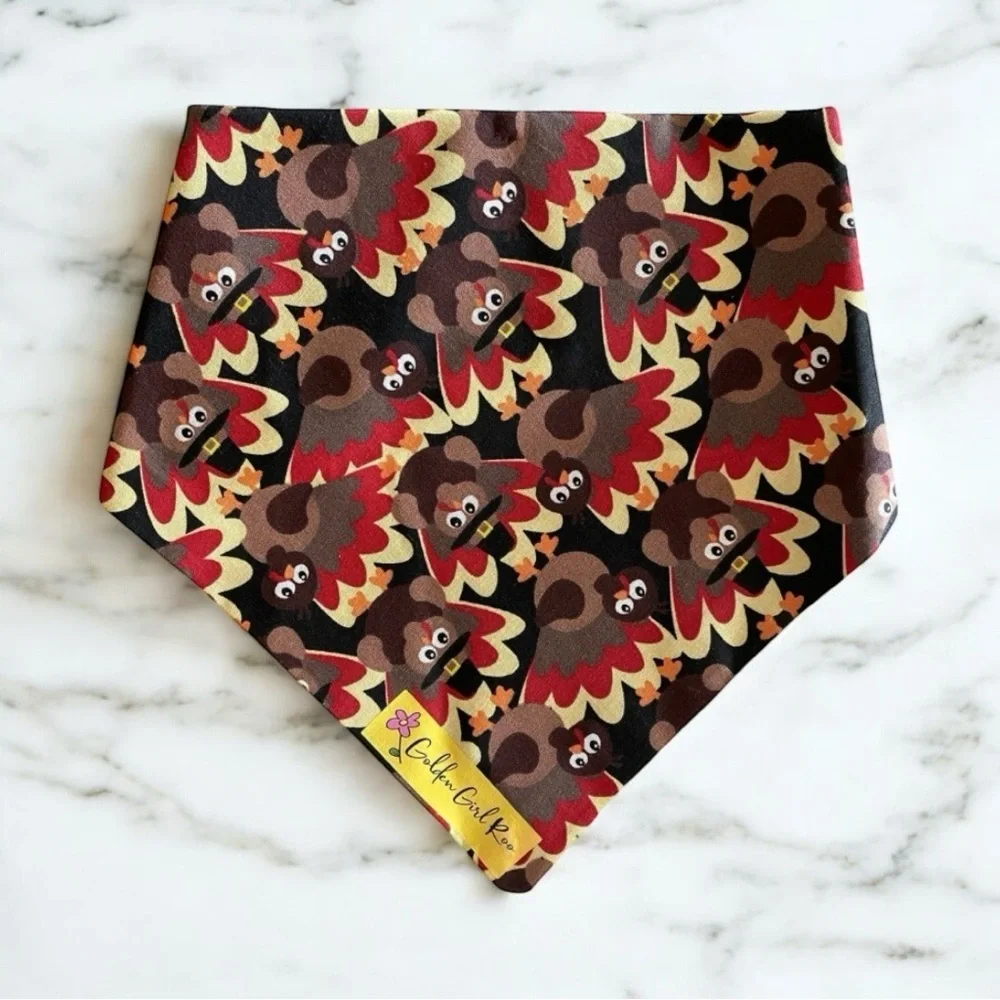 DOG Bandana - Turkeys - Size L Large